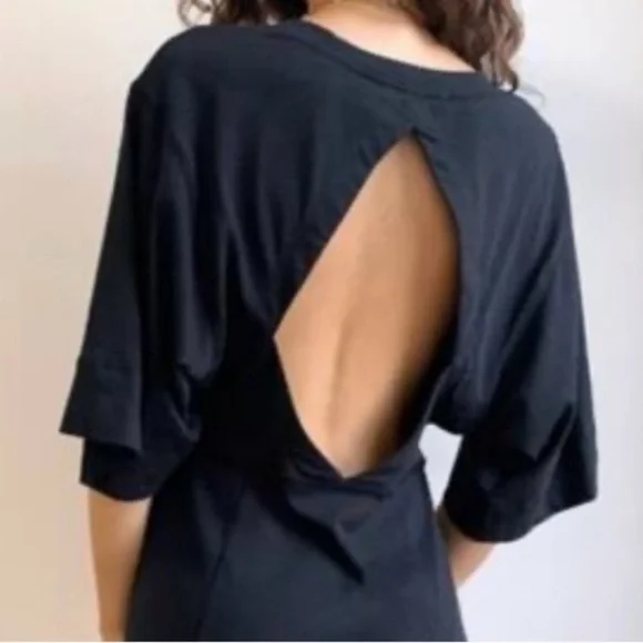 Free People Beach Don’t Look Back Mini Dress in Black - Picture 2 of 10